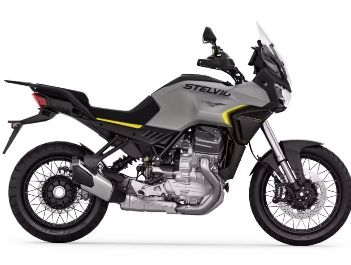 Moto Guzzi Stelvio boja grigio climbing